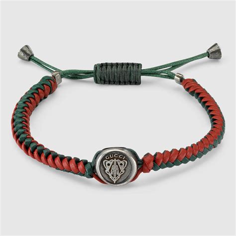 leather bracelets with gucci|Gucci leather bracelet for men.